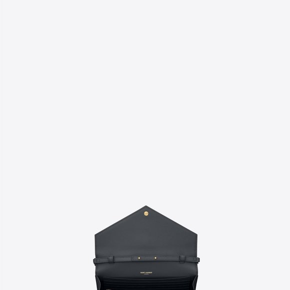 YSL WALLET WITH CHAIN IN QUILETED SMOKE COLOR - Picture 3 of 5